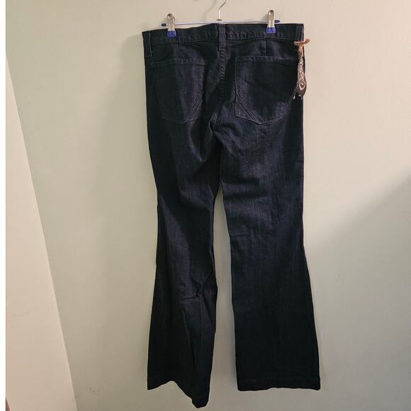 Anlo Blue Pacific Wash Wide Leg Jeans Size 31 TALL DISCONTINUED Hippie Boho - Picture 4 of 12
